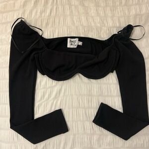 Princess Polly Becca Long Sleeve Crop Top size 4